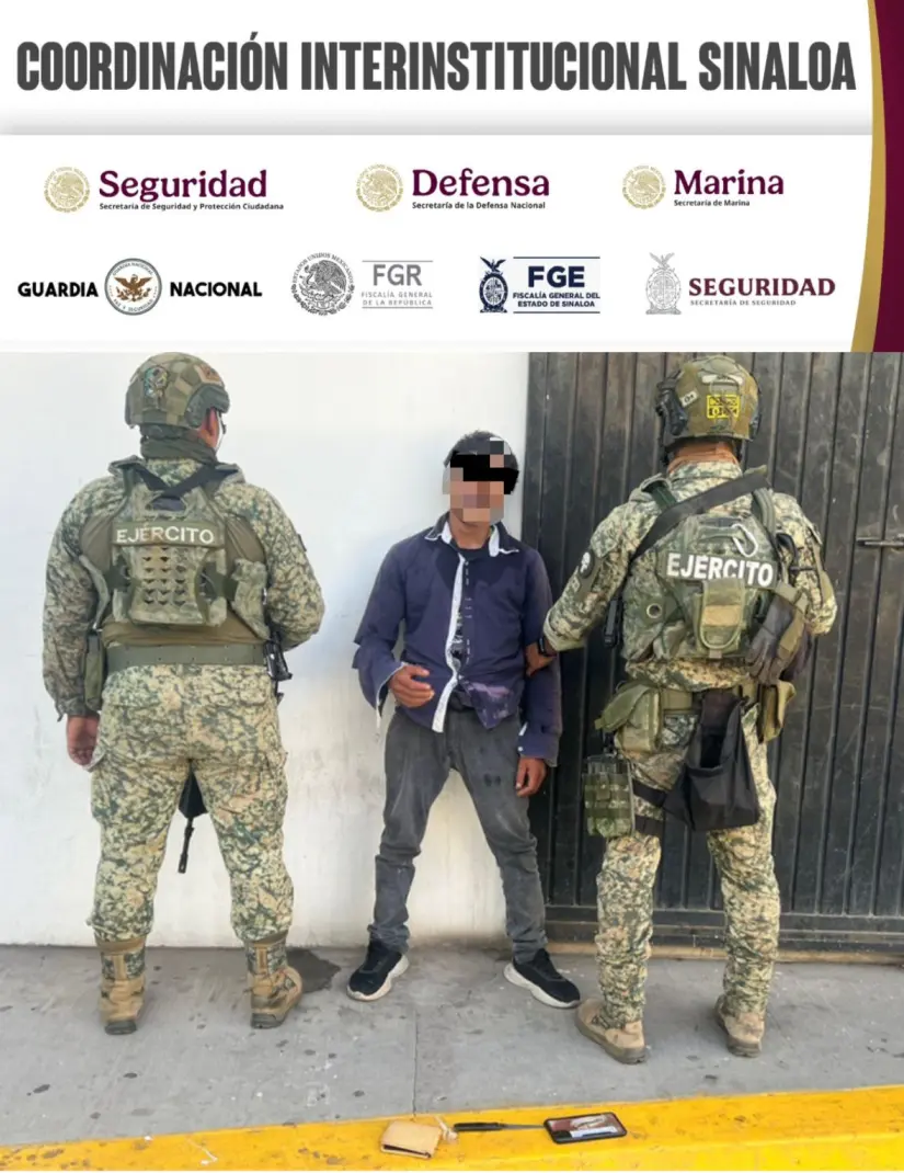 Sujeto detenido. Foto: SSPC