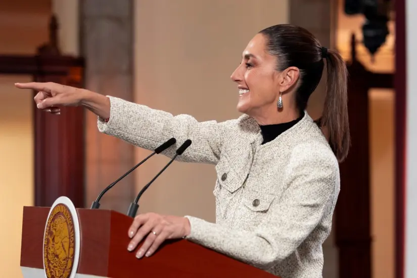 Claudia Sheinbaum, durante la mañanera del pueblo de este jueves.