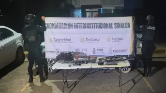 Cuatro hombres son detenidos en Culiacán tras persecución y enfrentamiento; aseguran armas y vehículo
