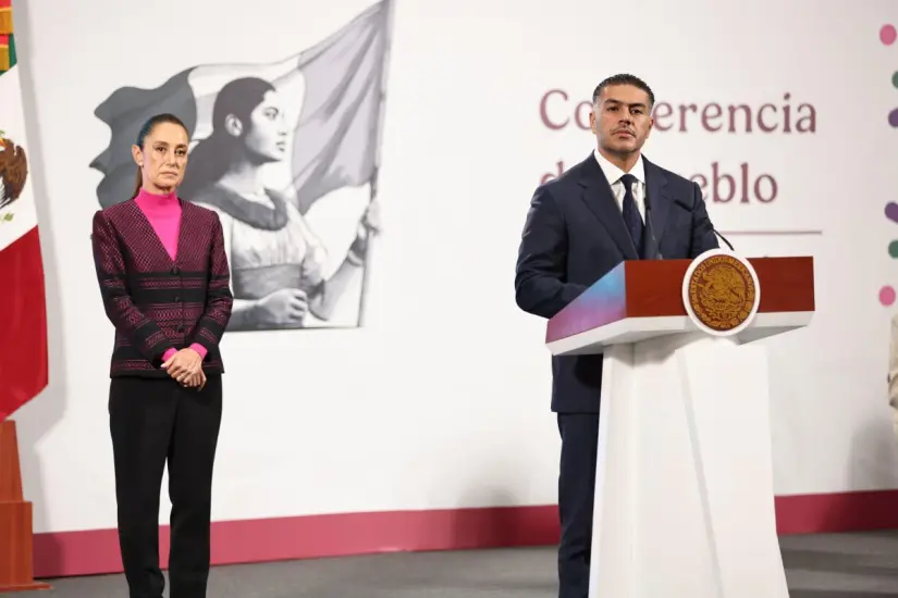 Reducción del tráfico de fentanilo no tiene que ver con violencia en Sinaloa: Sheinbaum Claudia Sheinbaum y Omar García Harfuch en la conferencia matutina. Foto: Presidencia