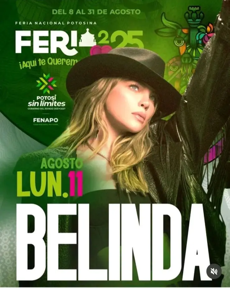 Belinda artista mexicana que se presentará en la FENAPO 2025. Foto: Cortesía.