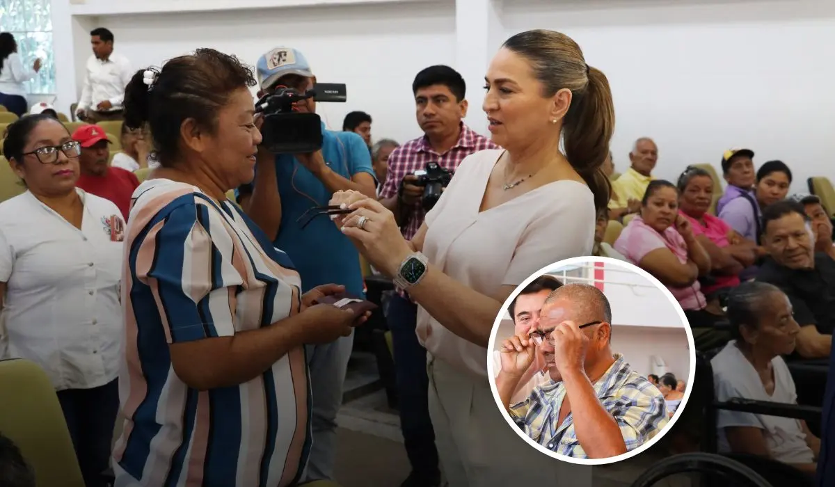 El gobierno de Tabasco otorga centro de donación de lentes para las personas que padezcan con problemas de visión Foto: DIF de Tabasco (Facebook)