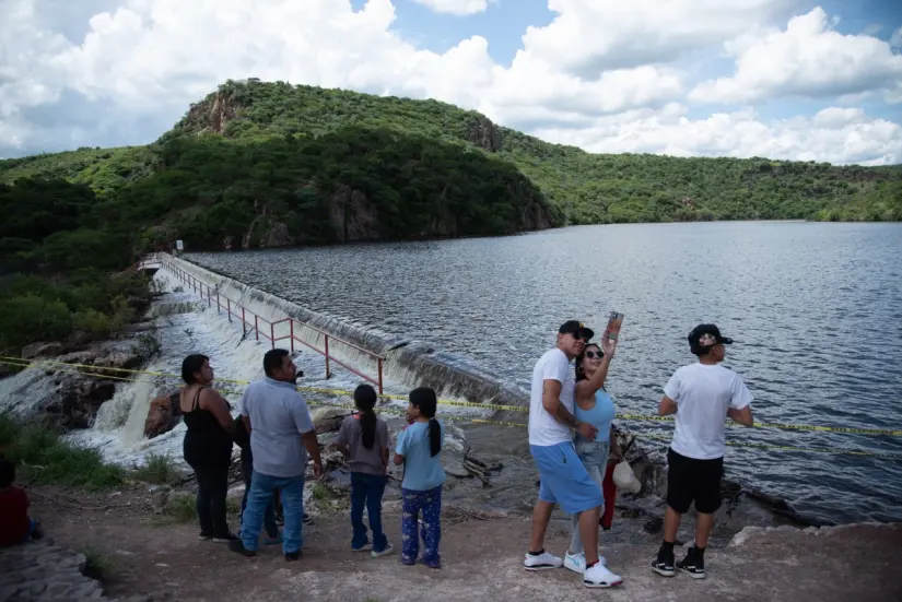 La presa de Malpaso se encuentra en su esplendor con las recientes lluvias. Foto: Cortesía