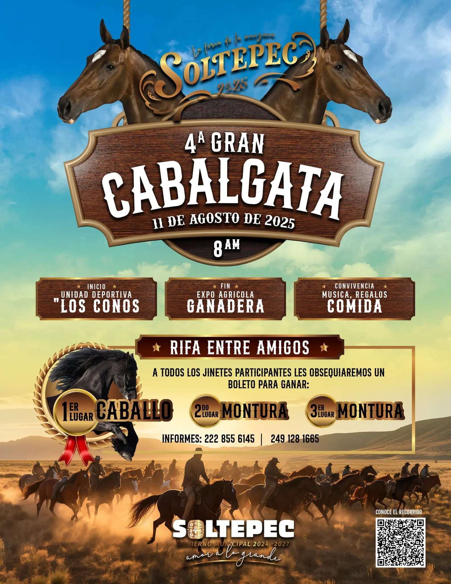 Cabalgata en honor a San Hipólito 11 de agosto.. Foto: Cortesía