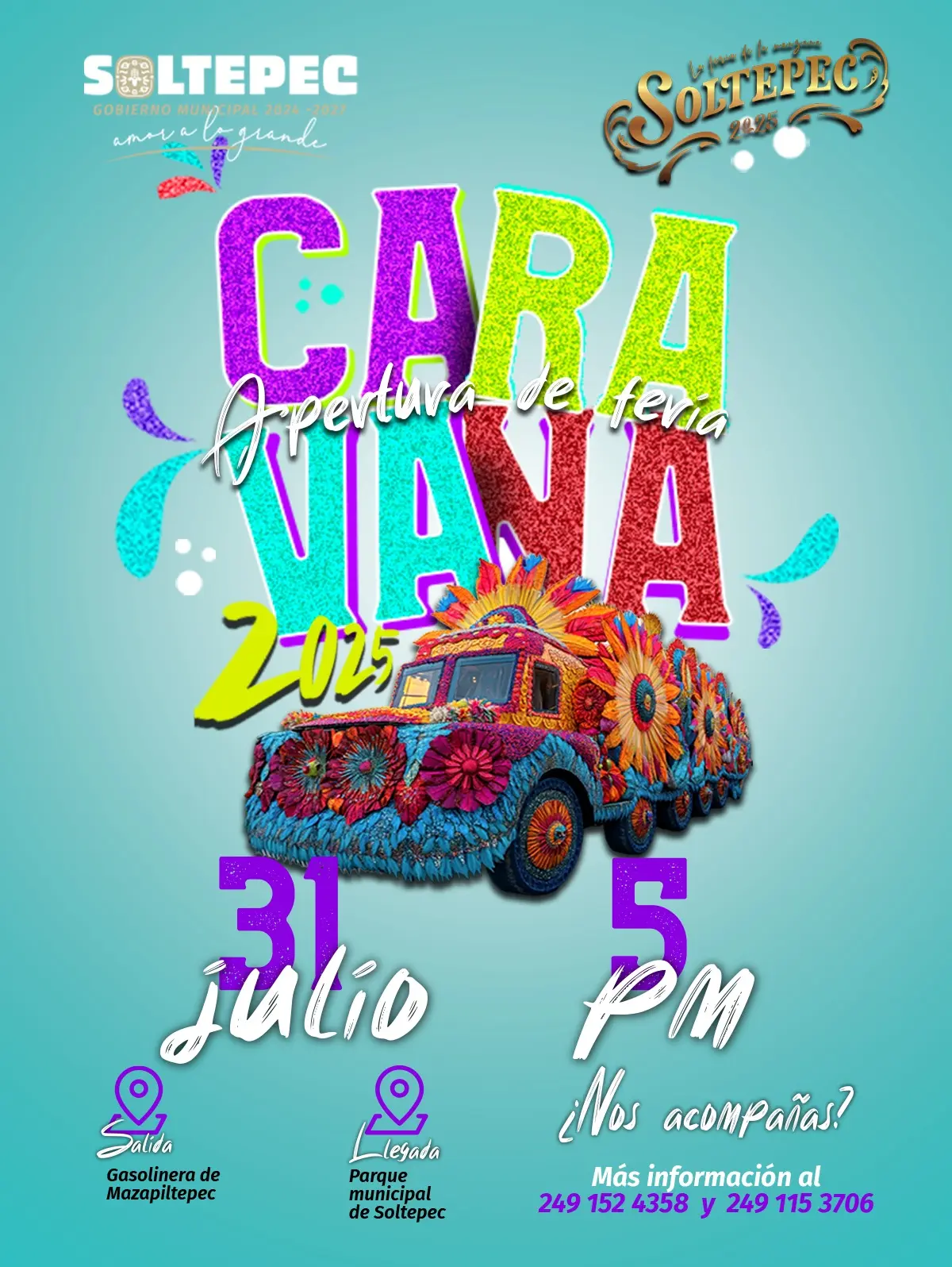 Caravana en la Feria de la Manza 2025 de Soltepec. Foto: Cortesía