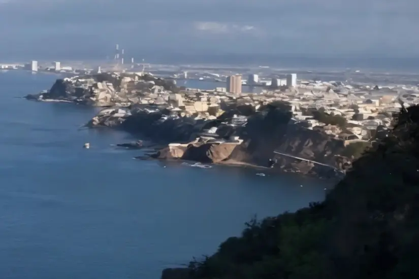 Vista del atardecer desde la cima del Faro de Mazatlán.