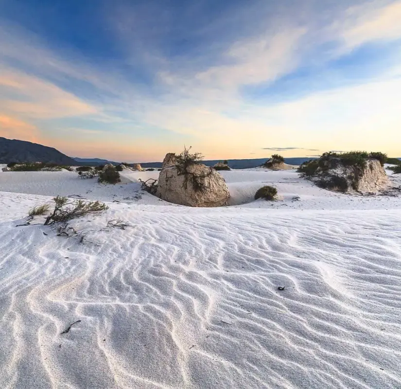 Disfruta del hermoso paisaje de las Dunas de Yeso en Cuatro Ciénegas, Coahuila. Foto: cortesía Disfruta del hermoso paisaje de las Dunas de Yeso en Cuatro Ciénegas, Coahuila. Foto: cortesía.