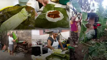 ¿Tamales con hoja de plátano en San Ignacio, Sinaloa? Luz María los hace como en su natal Chiapas
