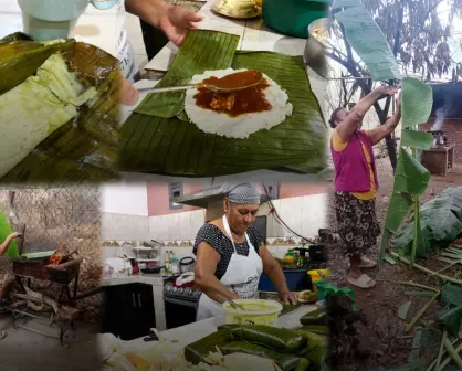 ¿Tamales con hoja de plátano en San Ignacio, Sinaloa? Luz María los hace como en su natal Chiapas