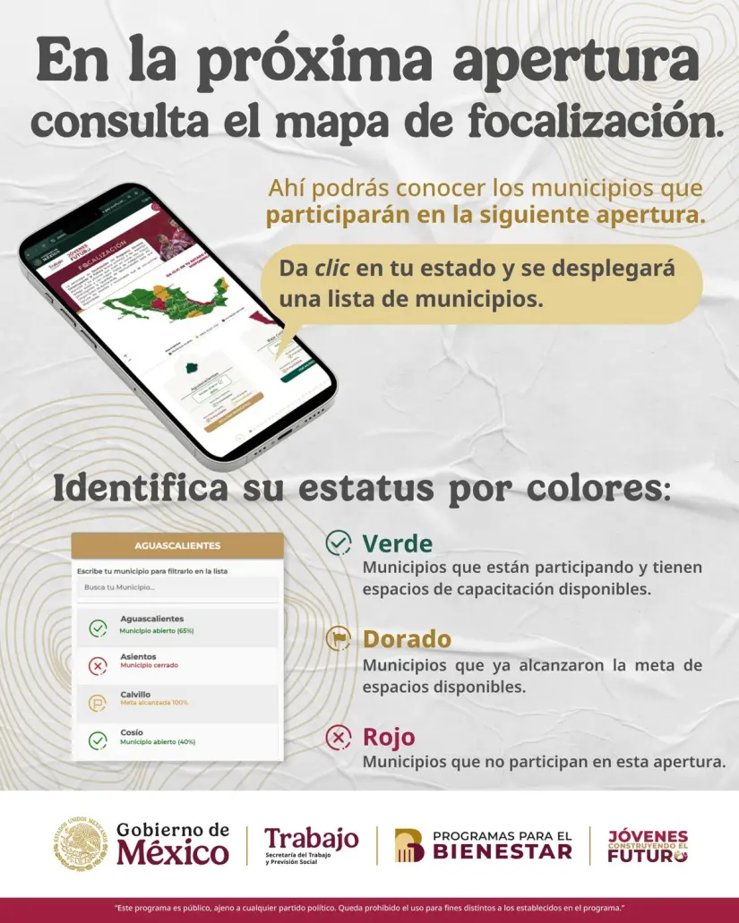 Durante la etapa de postulaciones, recuerda consultar el mapa de focalización Durante la etapa de postulaciones, recuerda consultar el mapa de focalización