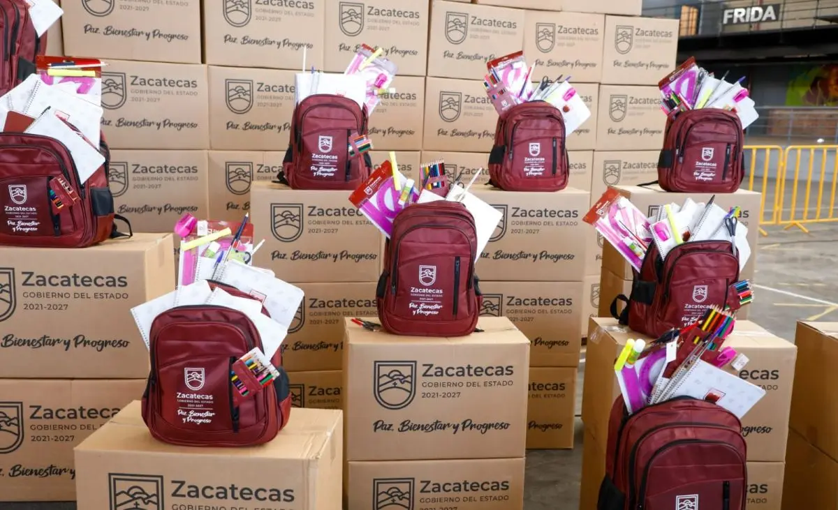 Preparan la entrega universal de útiles escolares sin costo en el estado de Zacatecas. Foto: Cortesía