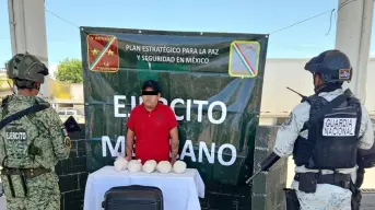 Golpe al narco en Aguascalientes: un detenido con 5 kilos de metanfetamina con valor de 1.3 millones de pesos