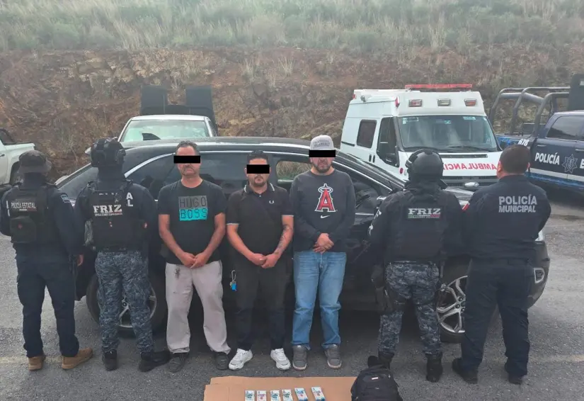 Caen 3 hombres en Zacatecas con 600 mil pesos. Foto: Cortesía