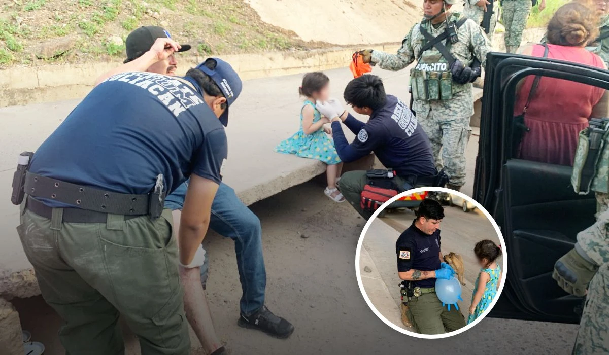 Un globo inflado con ternura por un paramédico de GERUM devolvió la sonrisa a una niña y sembró esperanza en el corazón de Culiacán. Foto: GERUM