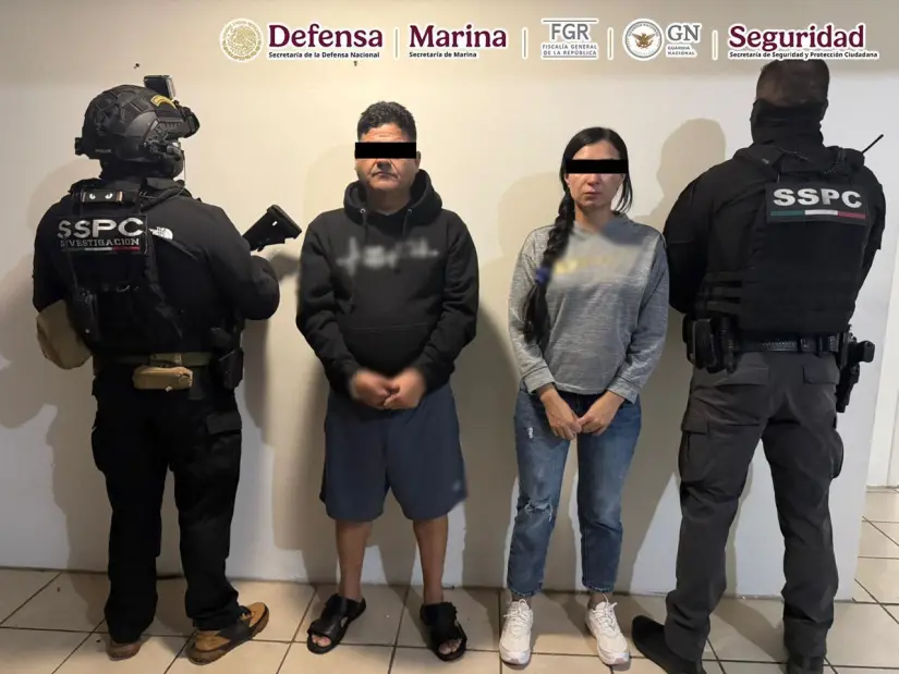 Lus Ángel “N” y a una mujer fueron detenidos en Tijuana.