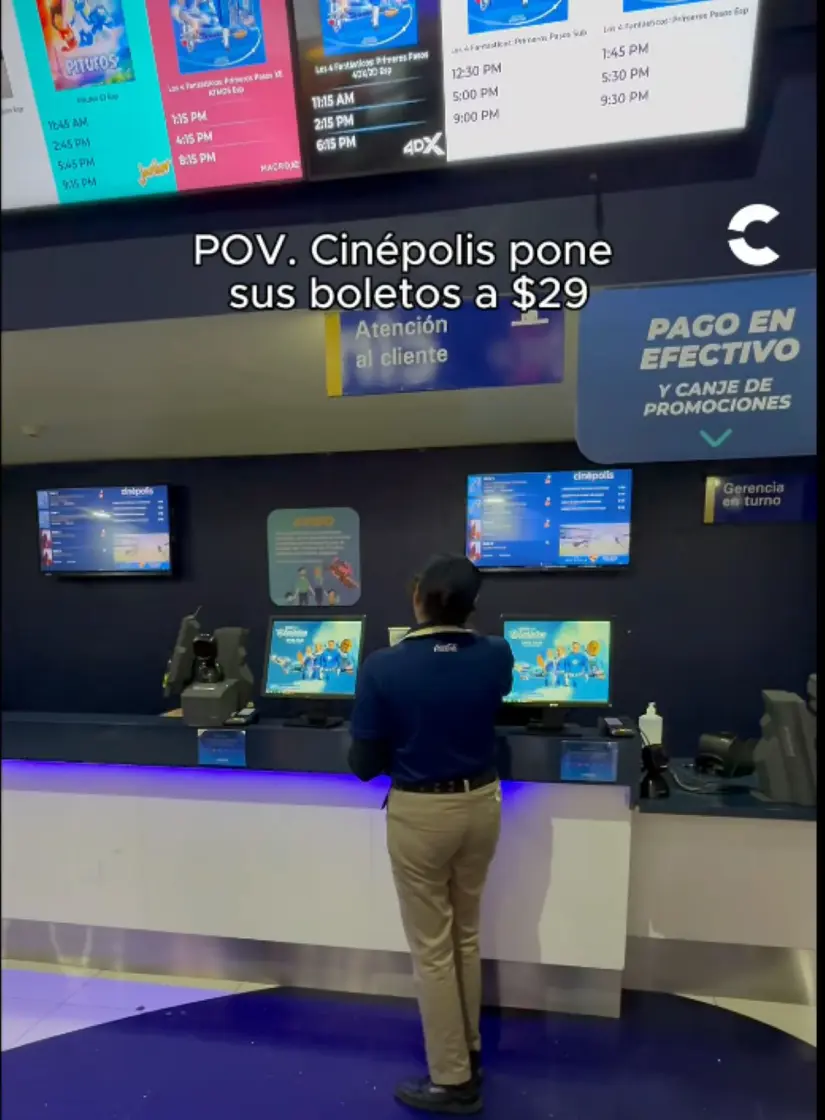 Cinépolis anuncia boletos a $29 pesos. Foto; Cortesía