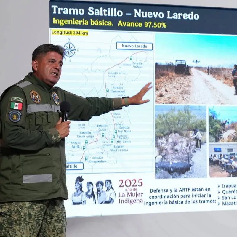 Avanzan los proyectos ferroviarios en México Se continúan los trabajos en los tramos del tren. Foto: Gob. de México