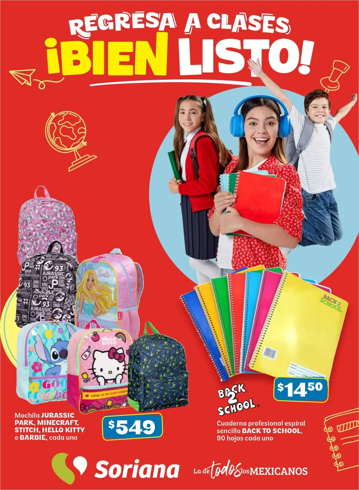 Soriana se adelantó al regreso a clases con estas ofertas. Imagen: Cortesía