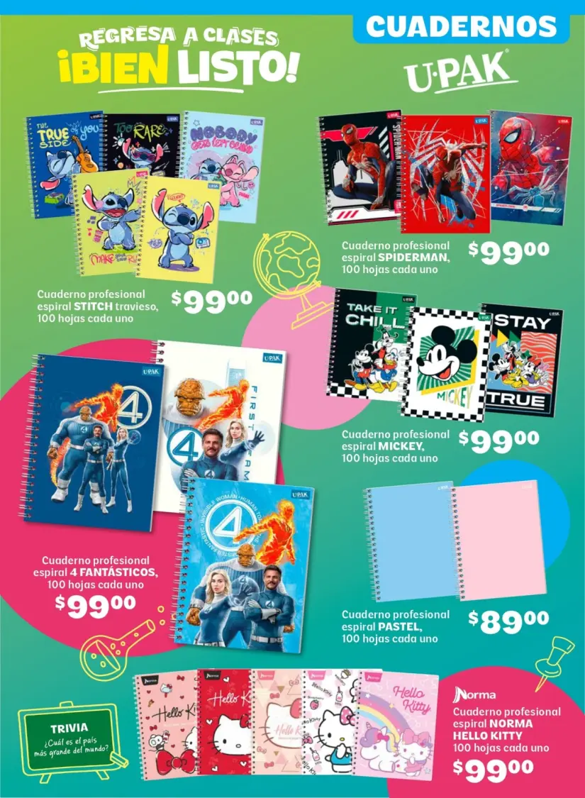 Ofertas de Soriana para el regreso a clases del 18 de julio al 13 de agosto Útiles escolares a precios bajos en Soriana. Imagen: Cortesía