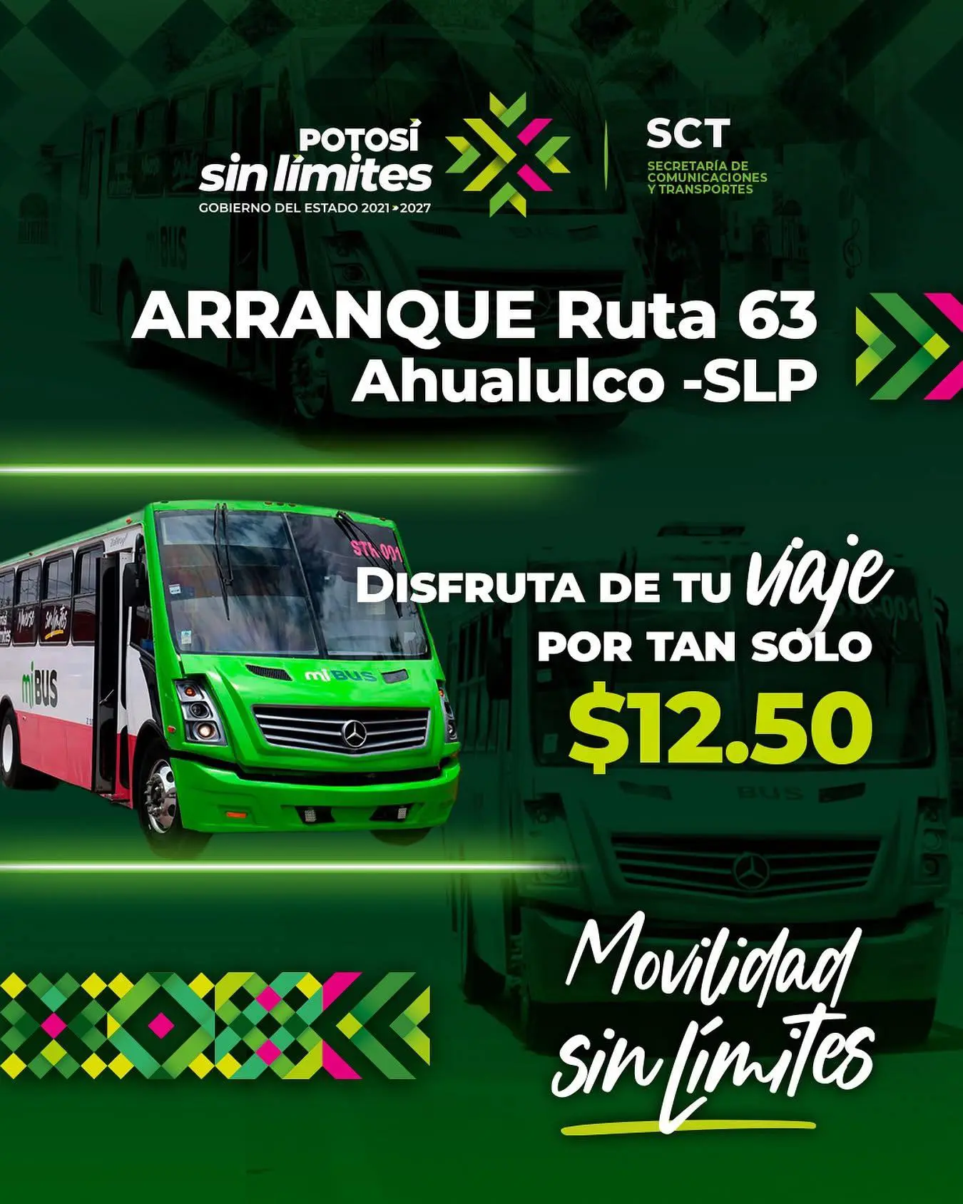 Disfruta de tu viaje por tan solo $12.50 pesos. Foto: Cortesía. Disfruta de tu viaje por tan solo $12.50 pesos. Foto: Cortesía.