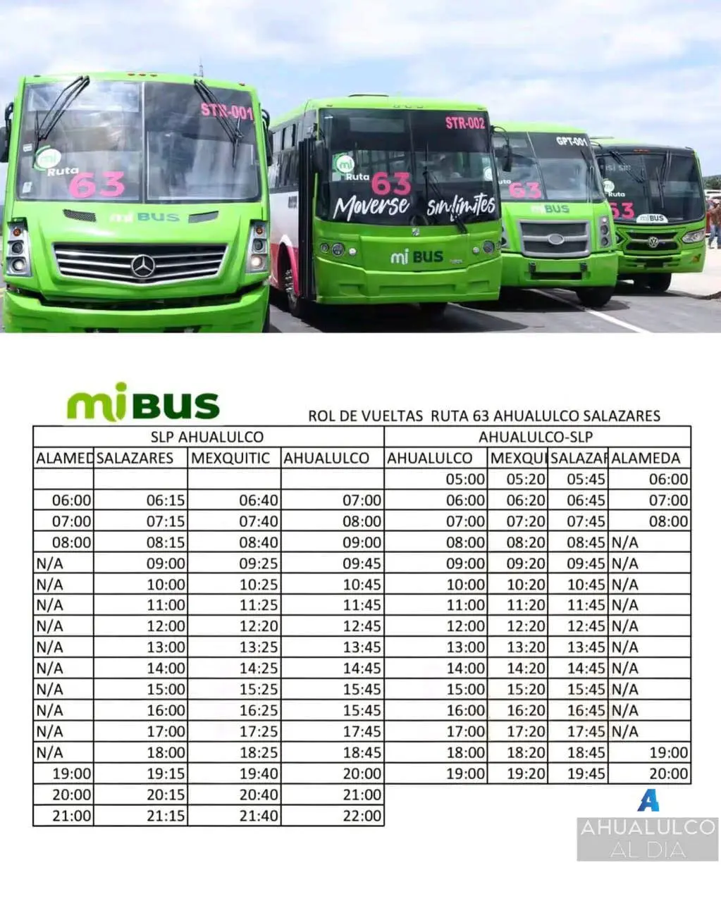Consulta los horarios de cada ruta y toma la que más te convenga. Foto: Cortesía. Consulta los horarios de cada ruta y toma la que más te convenga. Foto: Cortesía.