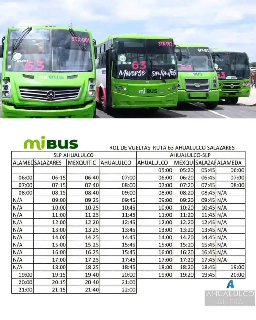 Consulta los horarios de cada ruta y toma la que más te convenga. Foto: Cortesía.
