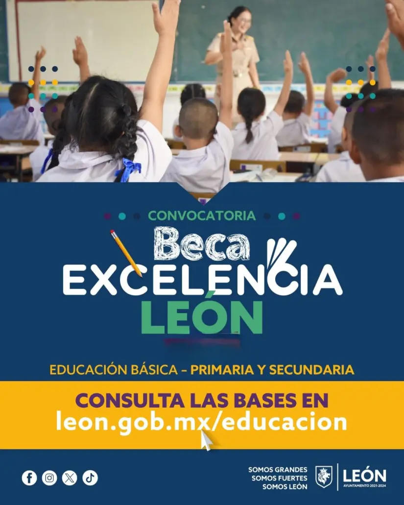 Registro para la Beca Excelencia en León, a partir de septiembre de 2025. Foto: Cortesía