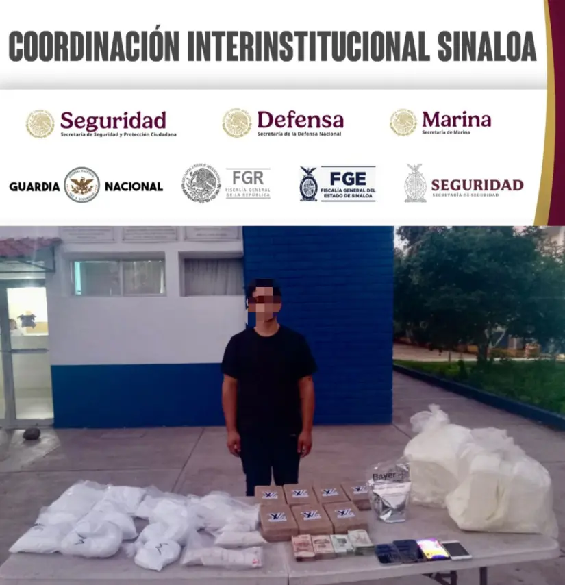 Detienen a sujeto con droga y dinero en operativo en el norte de Culiacán Detienen a sujeto con droga y dinero en operativo en el norte de Culiacán