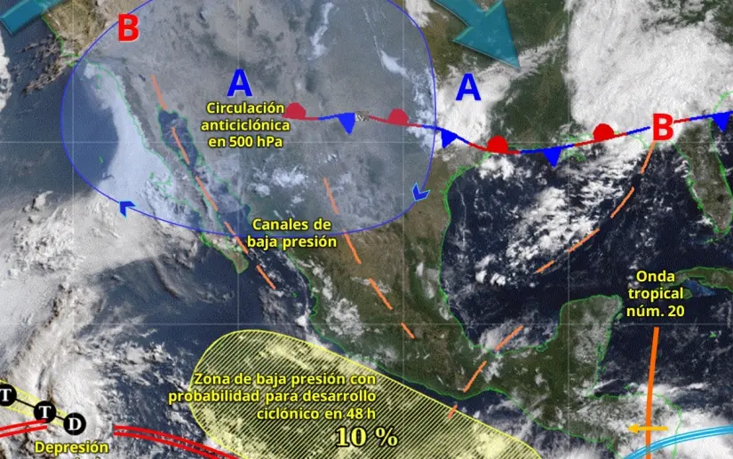 Se esperan lluvias en varias regiones de México esta semana. Imagen: Conagua