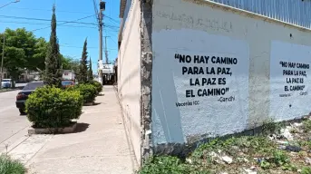 “La paz es el camino”: un grito pintado en las paredes de Villa Fontana, al norte de Culiacán