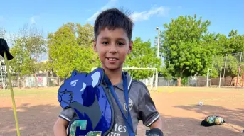 Sergio Emilio, el pequeño arquero de grandes sueños que entrena para atajar el futuro