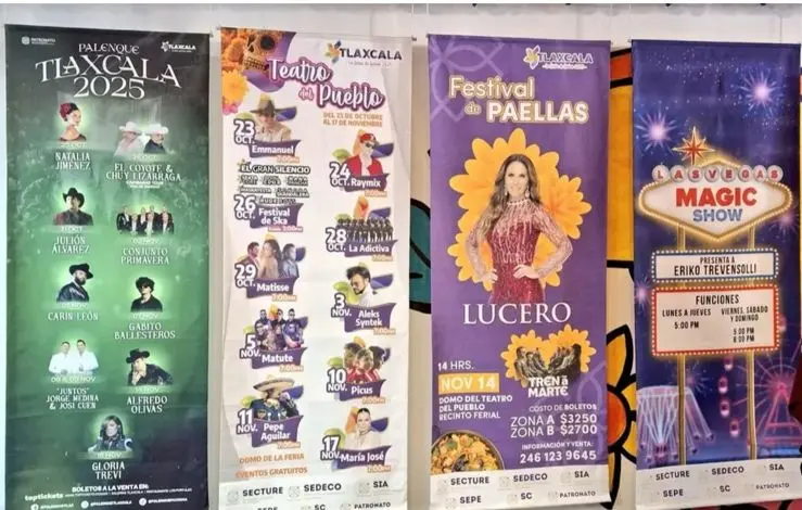 Cartelera oficial de la Feria de Tlaxcala 2025. Foto: Cortesía. 