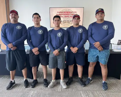 Bomberos de Navolato se capacitan en rescate de aguas rápidas e inundaciones