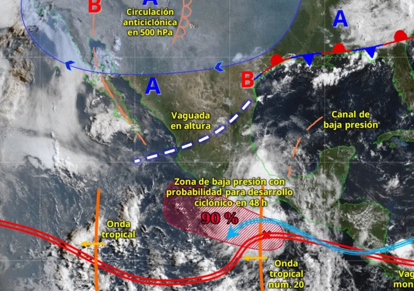 Varios fenómenos propiciarán la caída de granizo en diversos estados del país. Imagen: Conagua