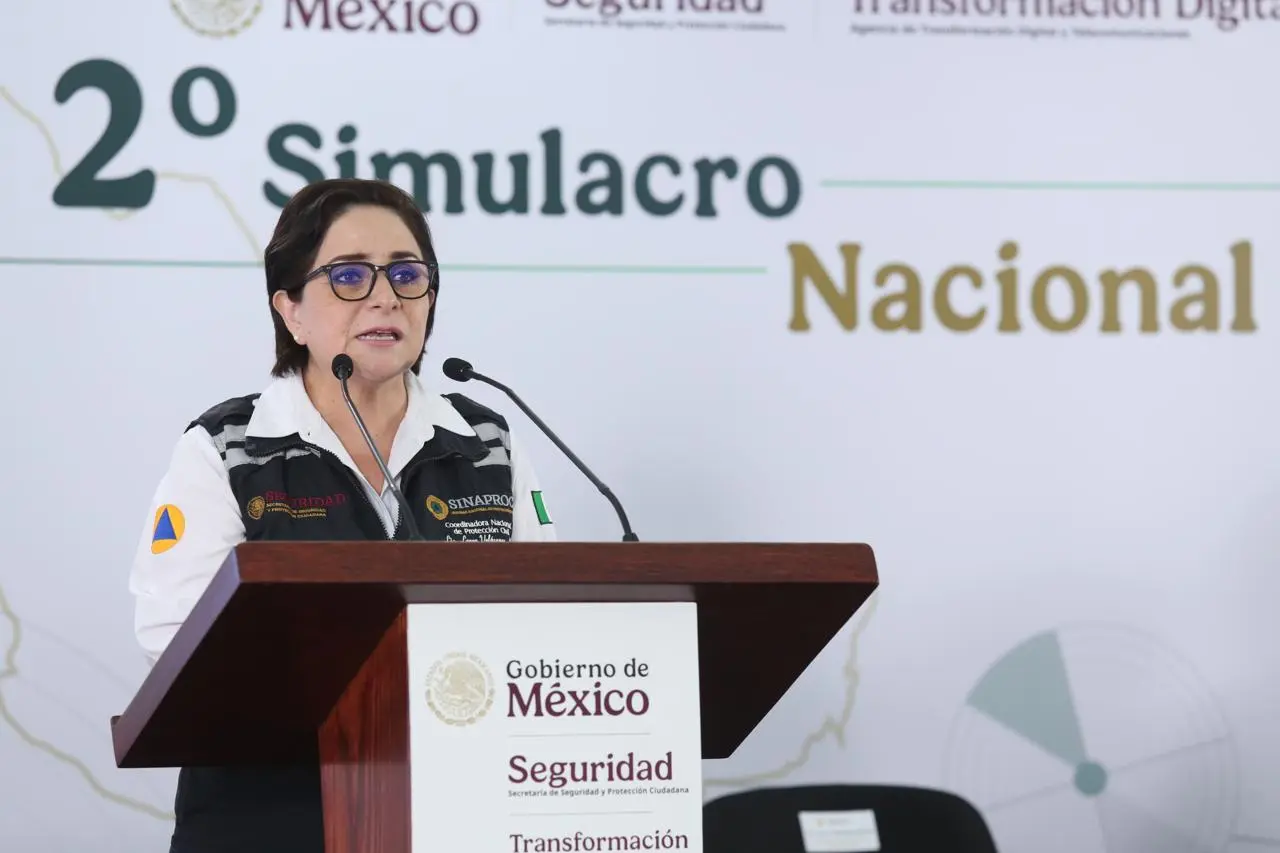 Coordinadora nacional de Protección Civil, Laura Velázquez Alzúa.