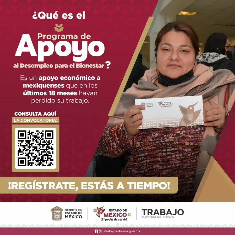 Este apoyo se otorga a quienes han perdido su empleo en Edomex en los últimos 18 meses. Foto: Cortesía