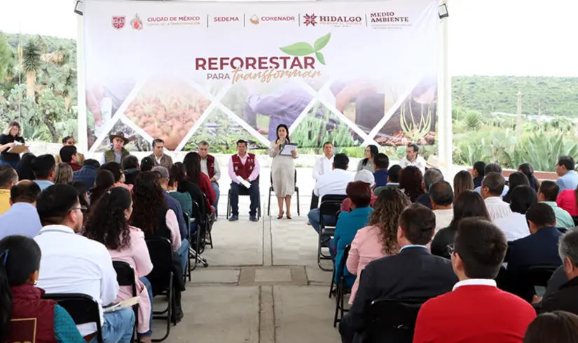 Programa de reforestación de mil hectáreas en Hidalgo. Foto: cortesía Programa de reforestación de mil hectáreas en Hidalgo. Foto: Cortesía.