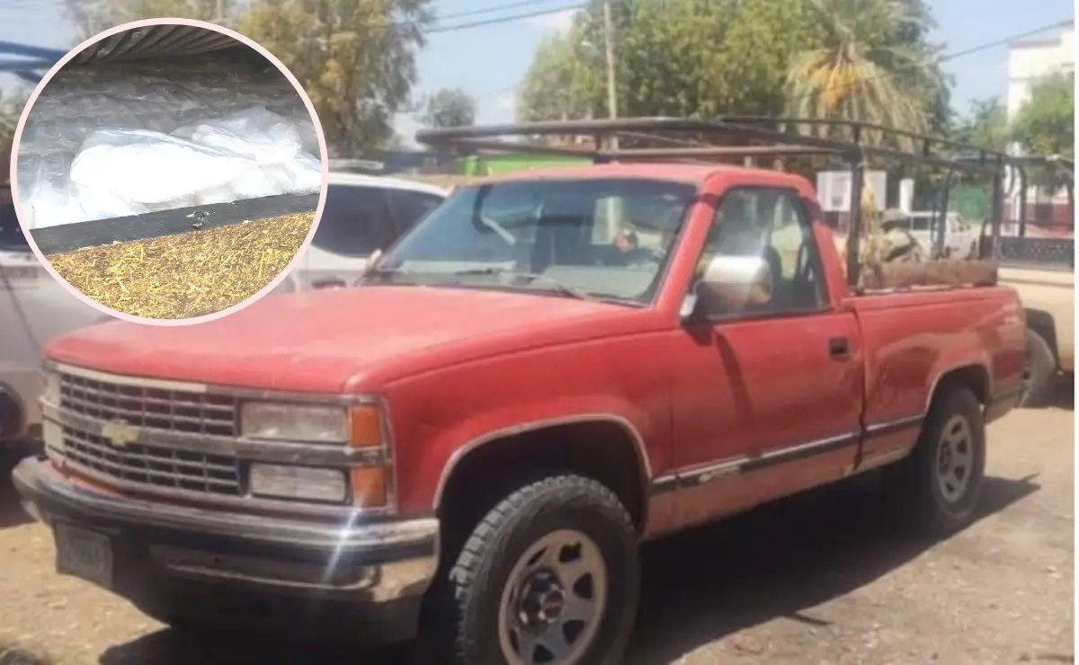 La droga estaba oculta dentro de una camioneta aparentemente abandonada. Fotos: SSPC