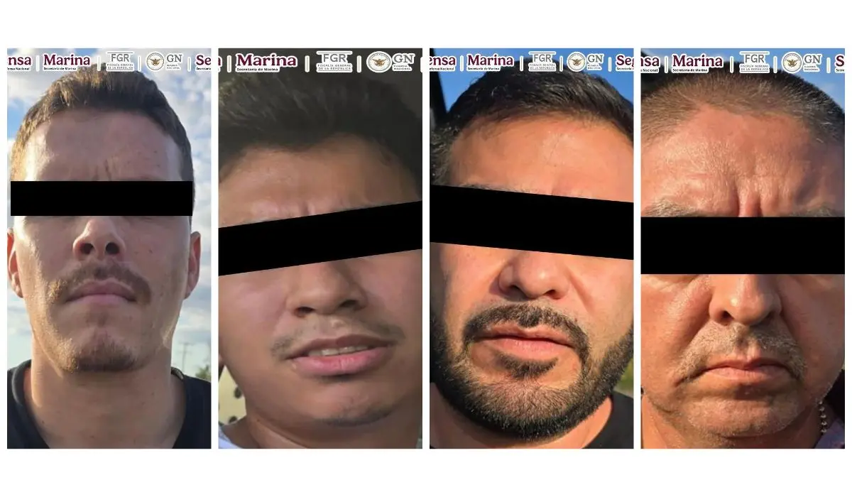 Los arrestados en la zona norte del estado de Sinaloa. Foto: Cortesía