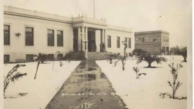 Una inusual nevada sorprendió a Mexicali hace casi 90 años. Foto: Archivo Histórico de Mexicali
