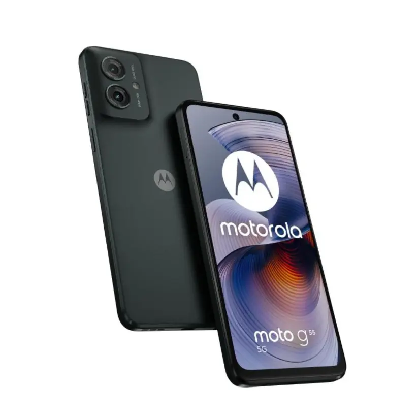 Motorola Moto G55 viene con pantalla LCD de 6,4 pulgadas. Foto Cortesía Motorola Moto G55 viene con pantalla LCD de 6,4 pulgadas. Foto Cortesía