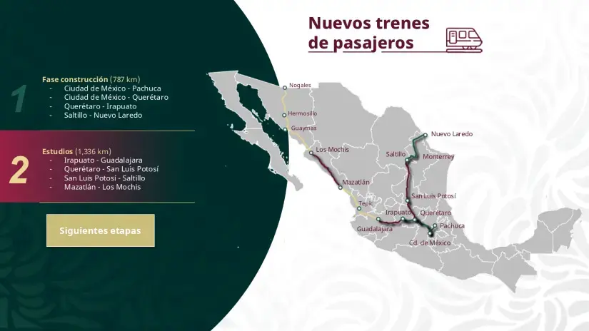 El nuevo transporte ferroviario Sinaloense atravesará a lo largo de Sinaloa. Foto: Cortesía.