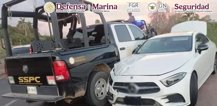Una de las unidades aseguradas en al detención de a zona norte de Sinaloa. Foto: Cortesía
