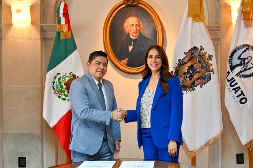 San Luis Potosí y Guanajuato firmaron convenio en tema de seguridad. Foto: Cortesía.
