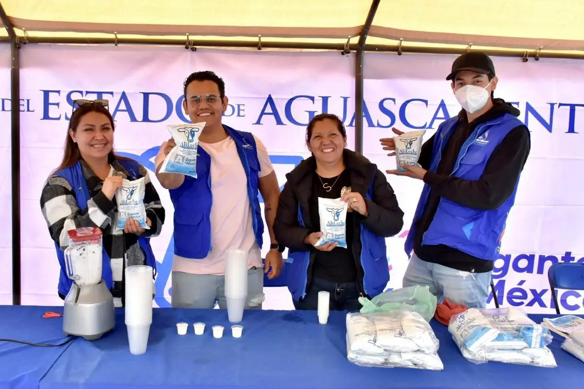 Accede al apoyo de leche a $15 pesos en Aguascalientes. Foto: Cortesía