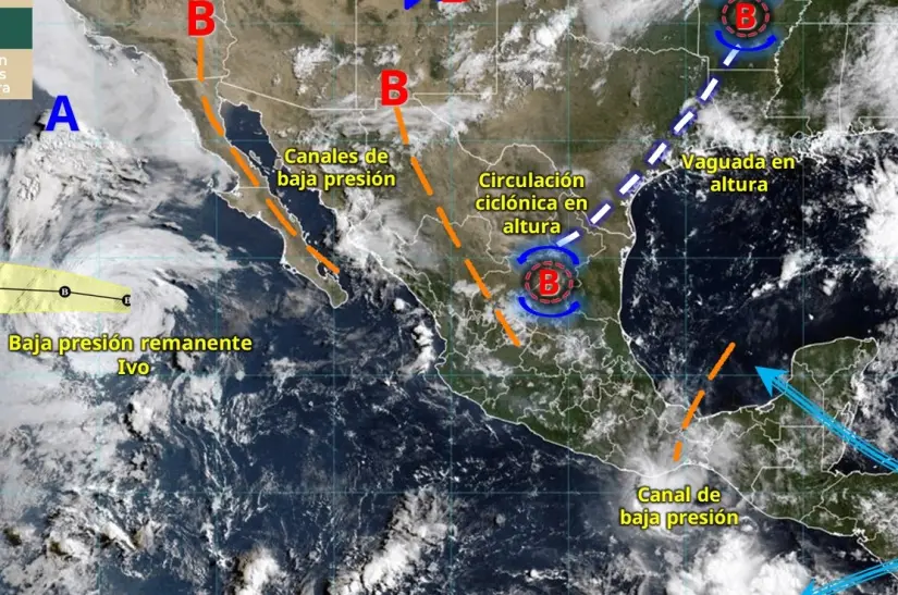 Se esperan lluvias fuertes en varias regiones del país esta semana. Imagen: Conagua