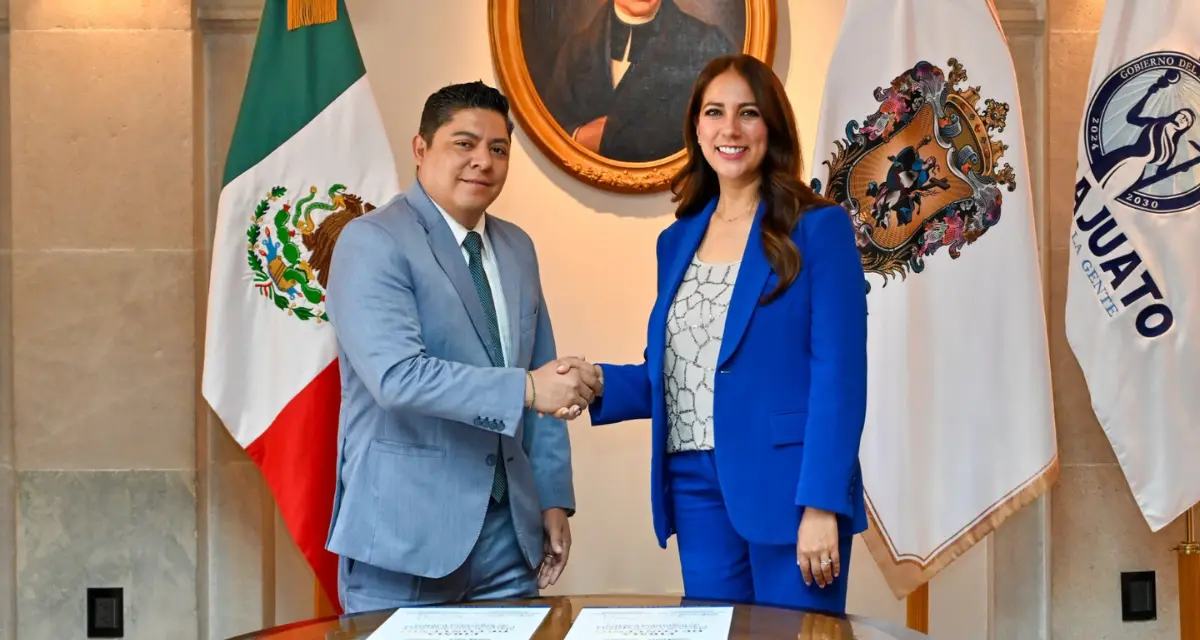 Firman Guanajuato y San Luis Potosí convenio de colaboración para fortalecer la paz. Foto: Cortesía.