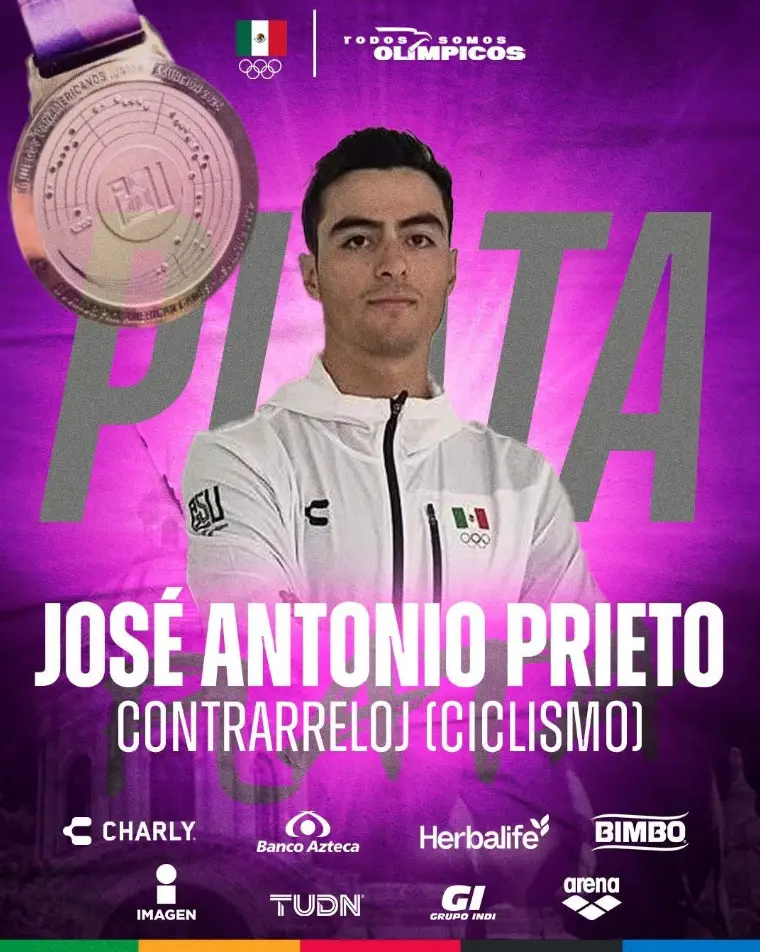 El ciclista José Prieto gana la medalla de plata en los Juegos Panamericanos Jr. 2025. Foto: cortesía El ciclista José Prieto gana la medalla de plata en los Juegos Panamericanos Jr. 2025. Foto: Cortesía.