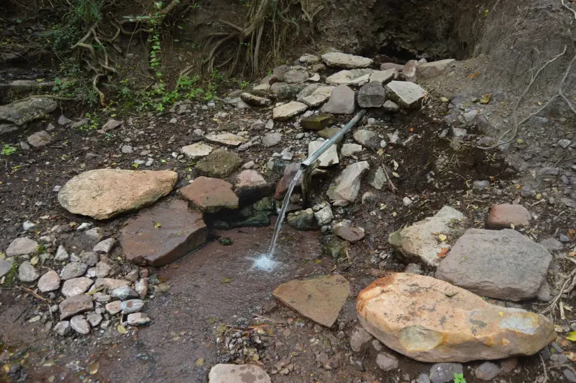 Aguas termales del pueblo de Agua Caliente de los Yuriar. Foto: Yolanda Tenorio