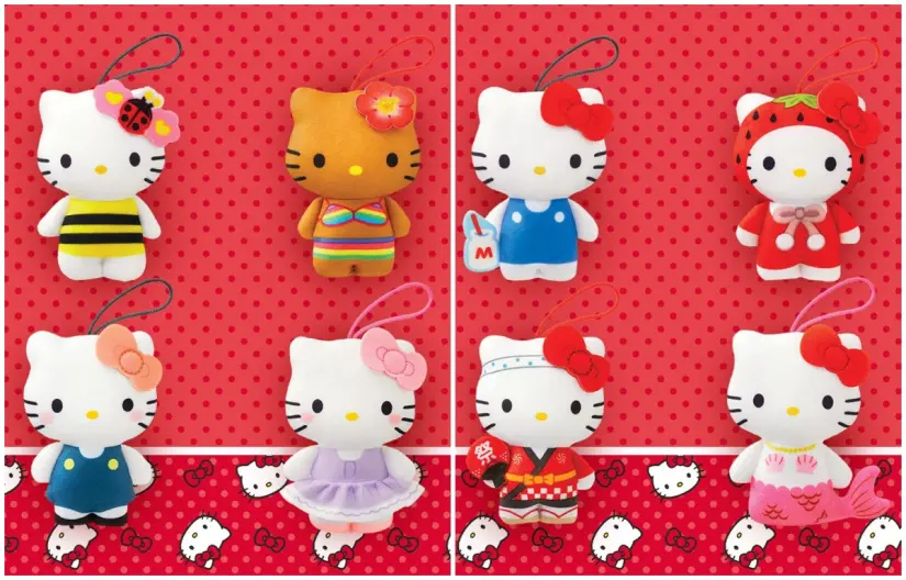 ¿Cuánto cuesta la Cajita Feliz de Hello Kitty en McDonald's? Estas son 8 de las 10 figuras que conforman la colección. Imagen: McDonald's